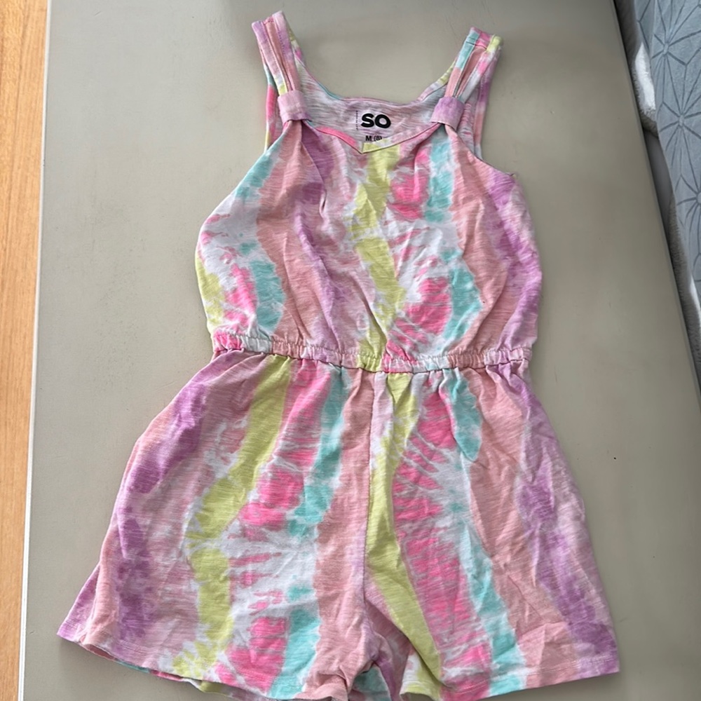 Girls tie dyed romper